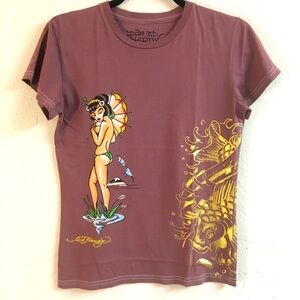 Ed Hardy Graphic T Shirt Size Medium Y2K Vintage